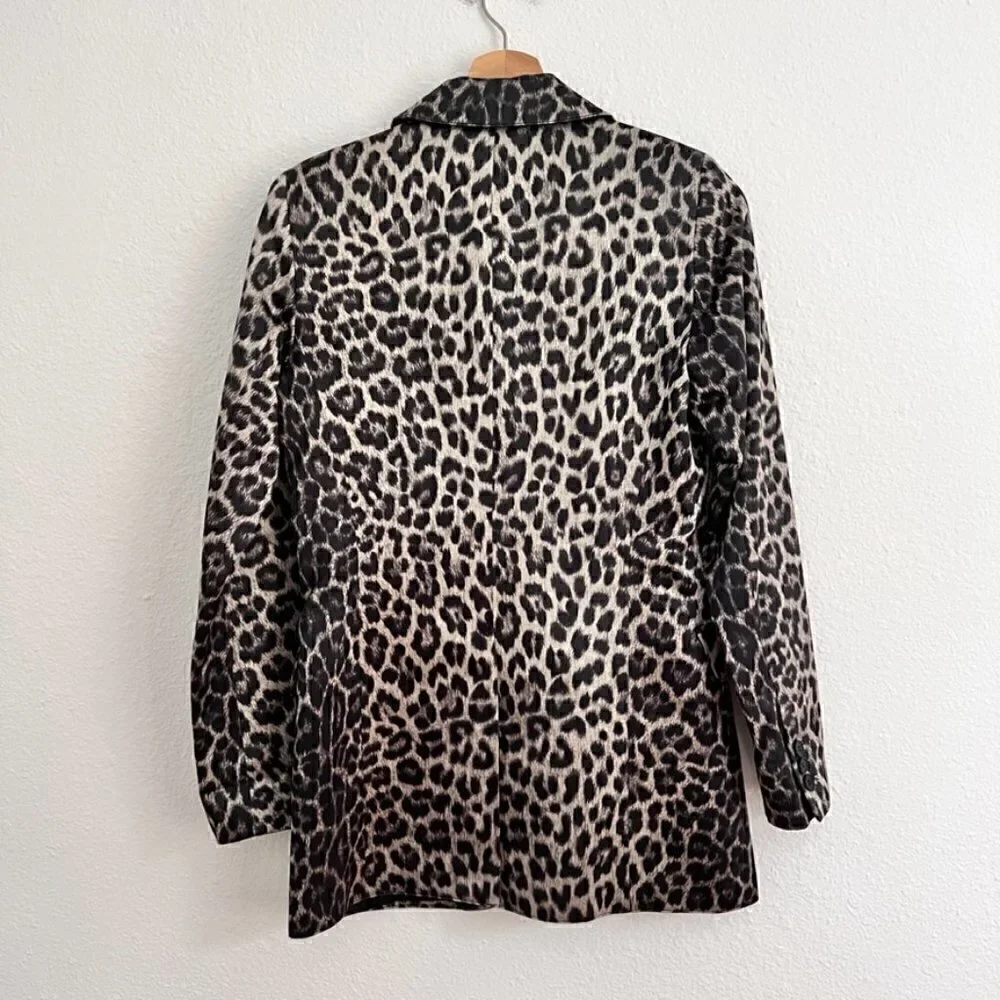 NWT Smythe Original Boyfriend Blazer In Classic Grey Leopard US 2‌‌‌‌‌‌‌‌‌‌‌‌‌‌‌